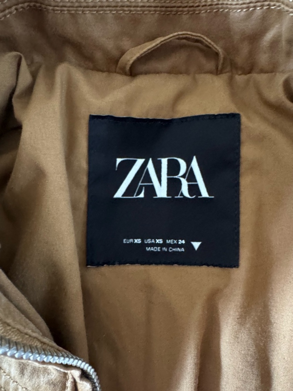 Zara Brown Utility Jacket Cropped Zara - Picture 4 of 4